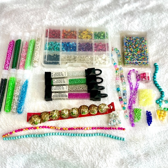 bead bundle for jewelry making or crafts, lot of beading supplies with organizer - Picture 4 of 8